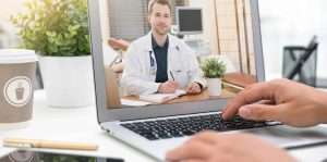 A Doctor Image Opned on a Laptop
