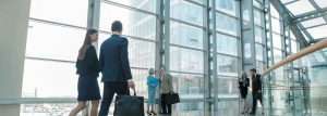 professional people walking in company walking space