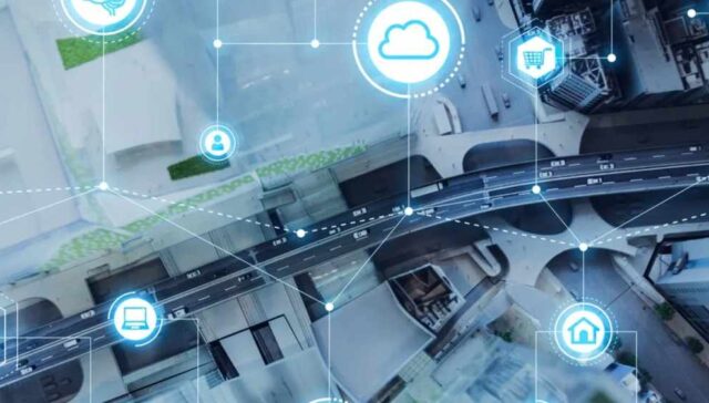 graphic illustration of hybrid IT infrastructure