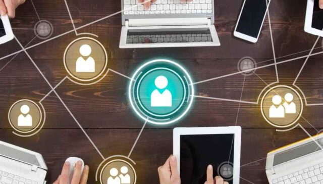 Graphic illustration of system to system connectibility
