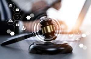 legal-themed gavel and icons