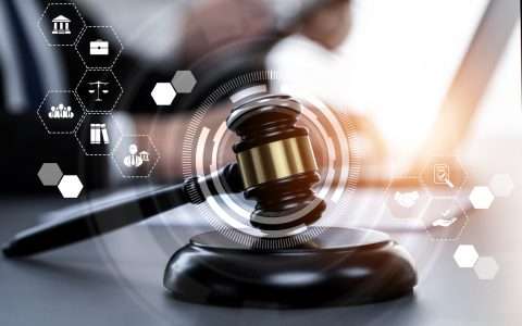 legal-themed gavel and icons